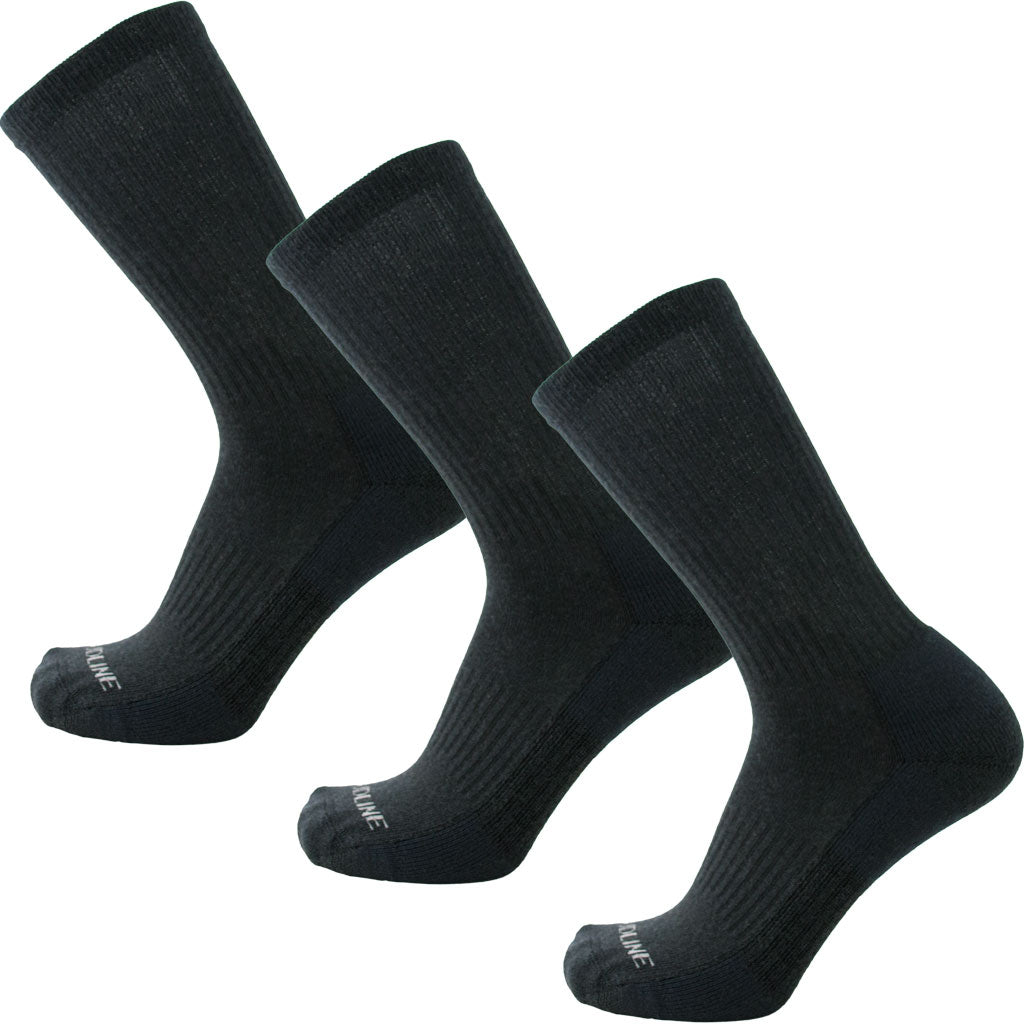 merino wool dress socks womens Cloudline Women's Merino Wool Crew Tactical Socks | Light Cushion 3-Pack Medium - Women 7