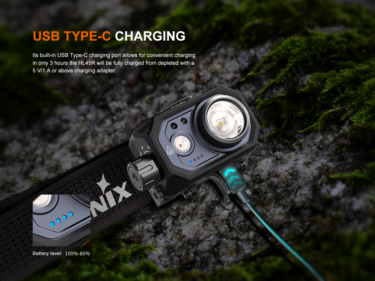 Fenix HL45R Rechargeable Focusing Gesture-Sensing Headlamp Fenix Store