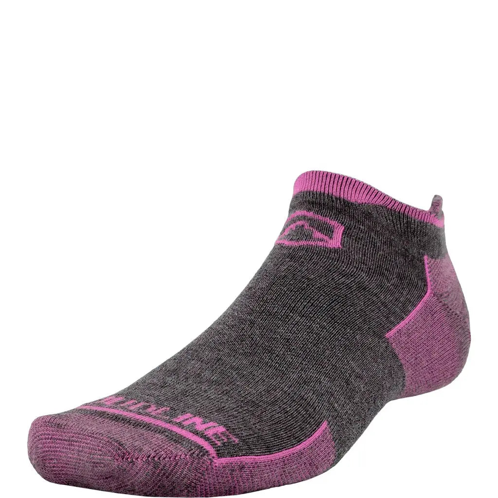 Cloudline Merino Wool No-Show Running Sock - Ultralight - Wildflower Pink