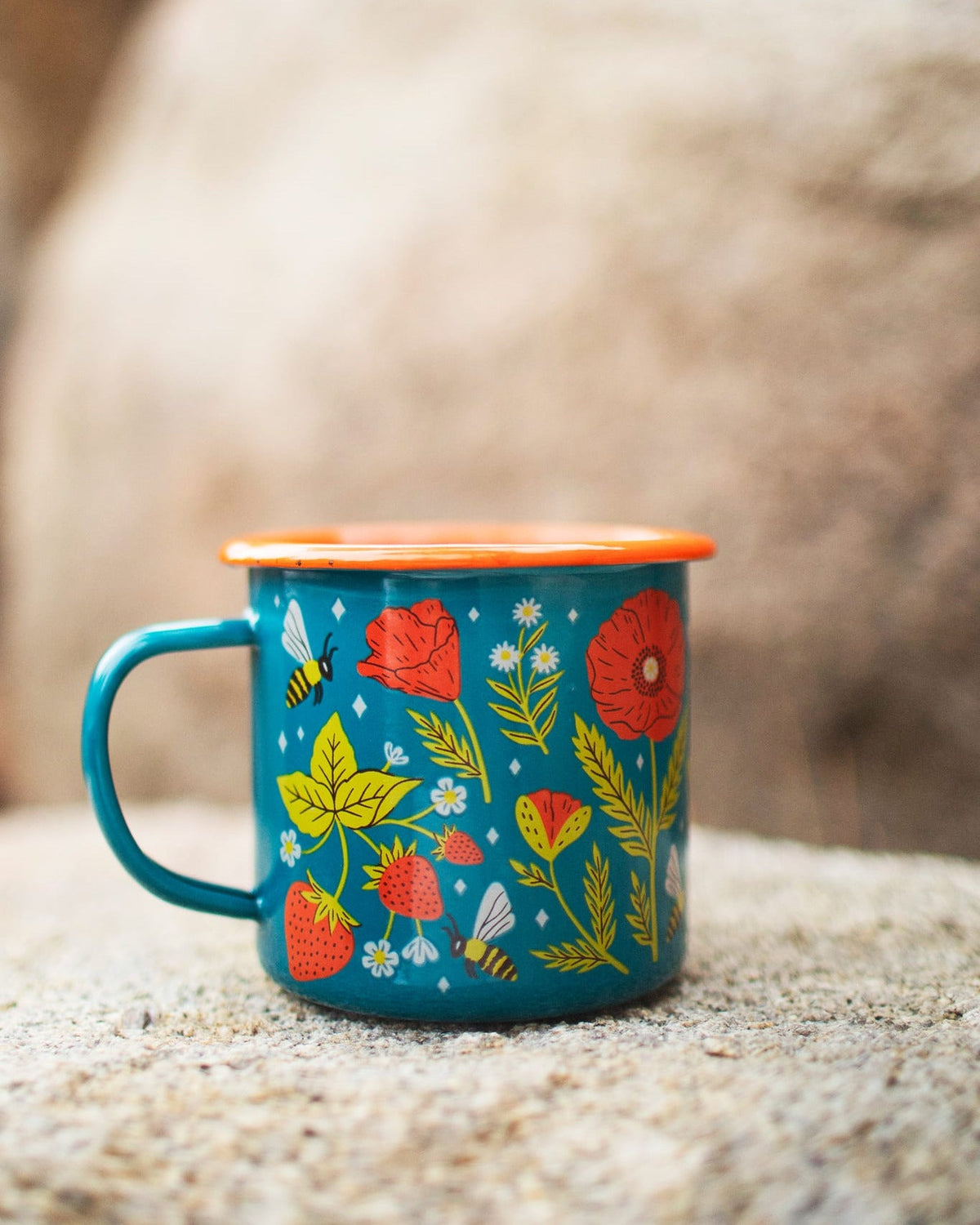 Garden Buzz Enamel Mug 16oz Trek Light