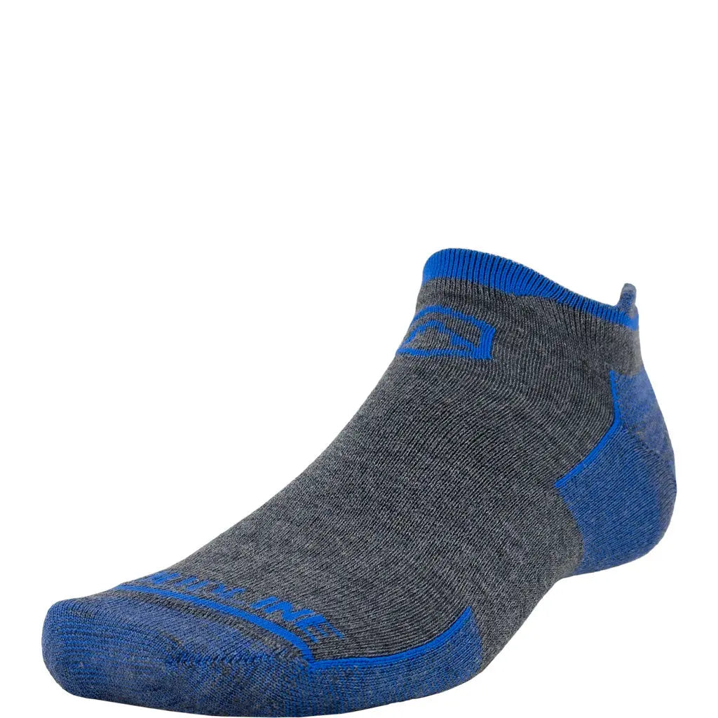 No-show Merino Wool Ankle Running Sock - Ultralight - Glacial Blue