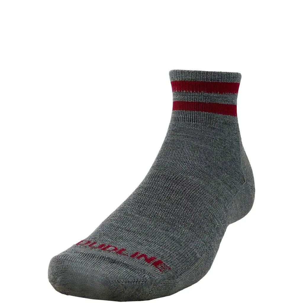 Quarter Top Merino Wool Running & Hiking Sock - Ultralight - Cardinal