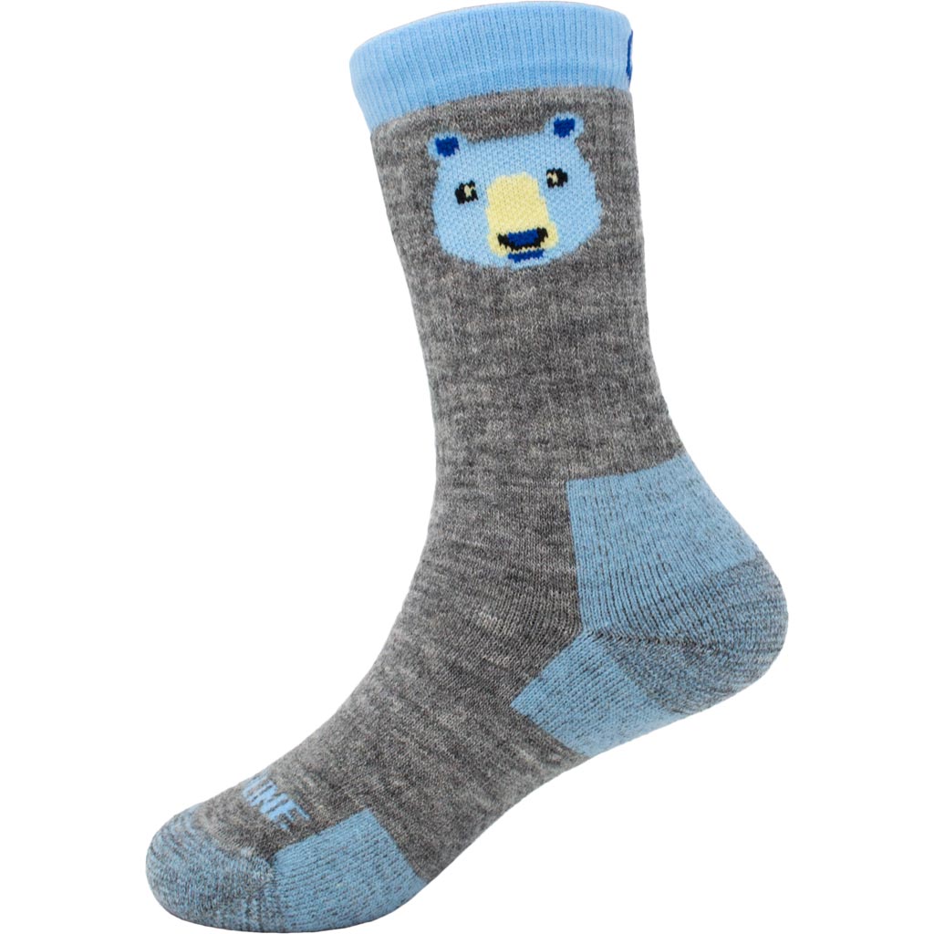 2 Pack Kid's Hiking Sock - Medium Cushion - Blue Bear