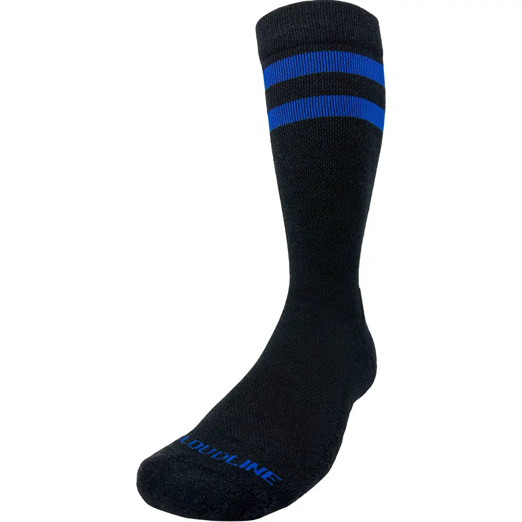 Merino Wool Graduated Compression Socks - Light Cushion - Royal
