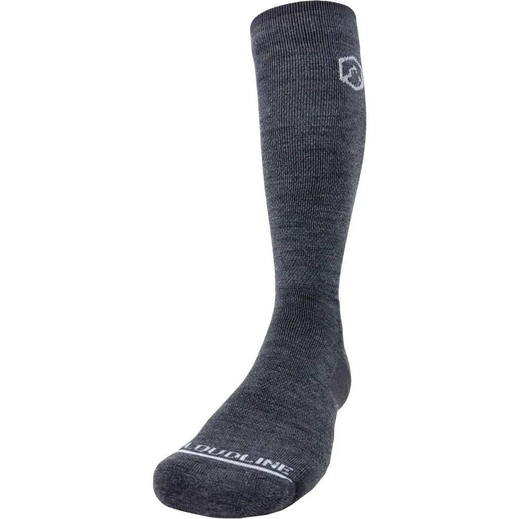 Merino Wool Graduated Compression Socks - Light Cushion - Granite