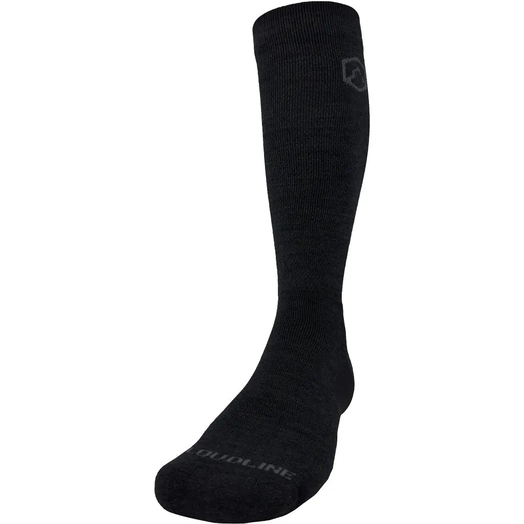 Merino Wool Graduated Compression Socks - Light Cushion - Midnight