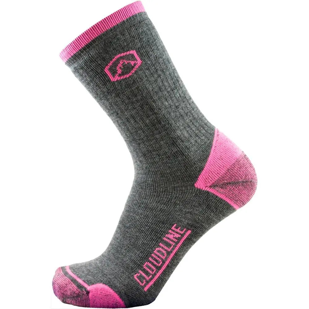 Cloudline Merino Wool Hiking Sock - Medium Cushion - Wildflower Pink