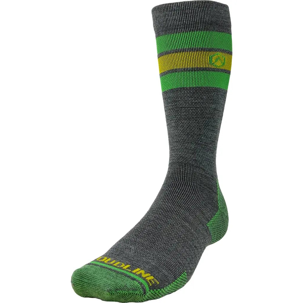 Cloudline Retro Compression Sock - Ultralight Merino Wool - Granite Green