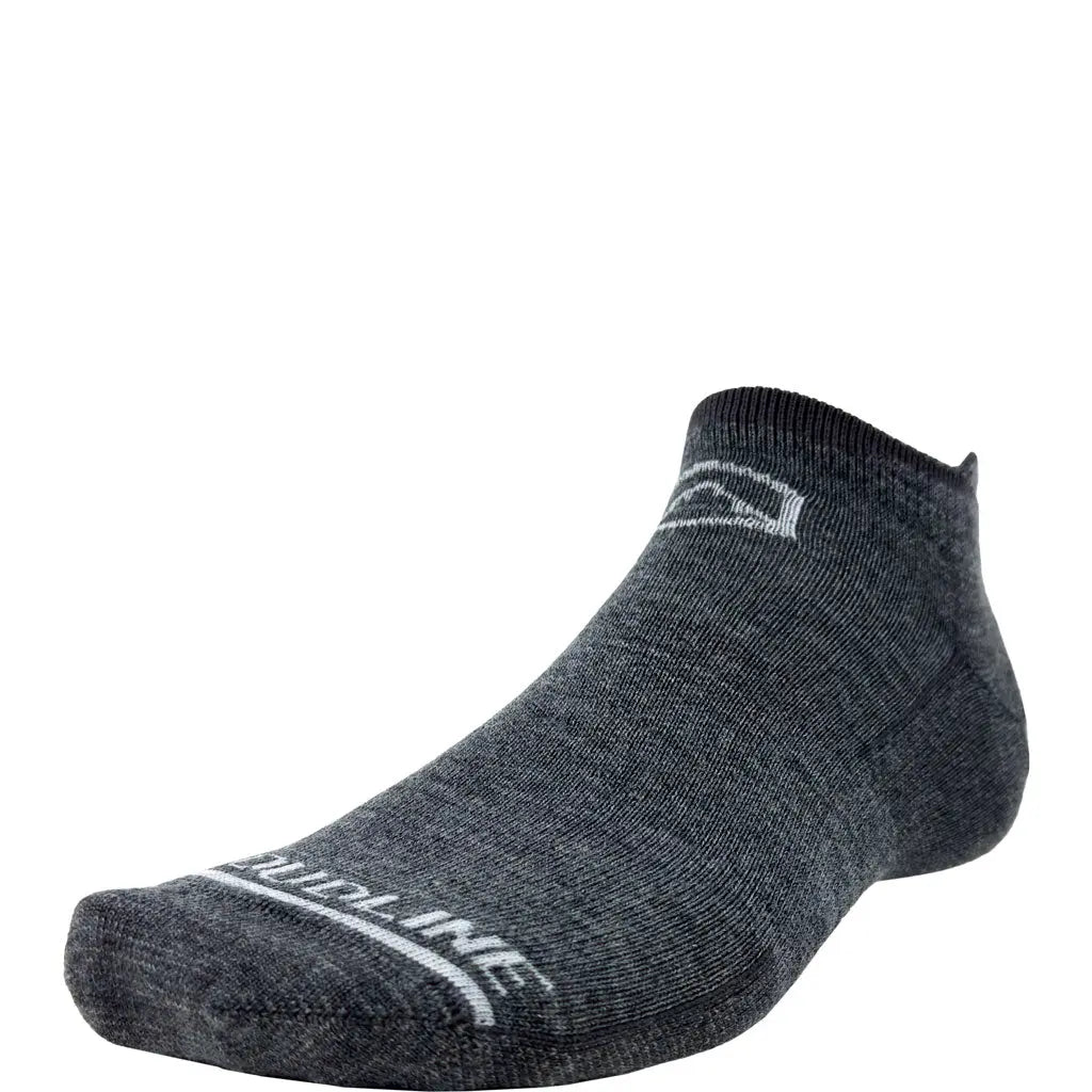 No-show Merino Wool Ankle Running Sock - Ultralight - Granite