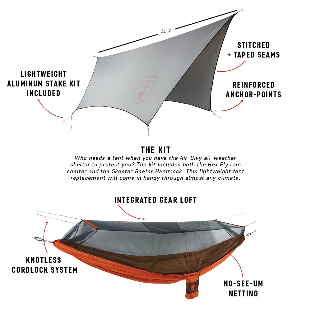 Air Bivy All Weather Shelter & Hammock GrandTrunk