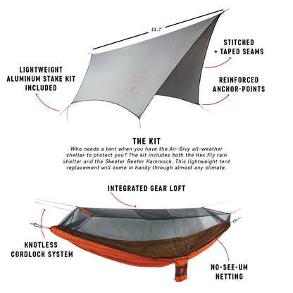 Air Bivy All Weather Shelter & Hammock GrandTrunk