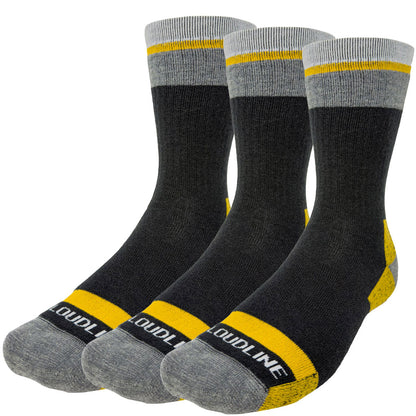 Crew Merino Wool Hiking Sock 3-pack - Medium Cushion - Color Bloc