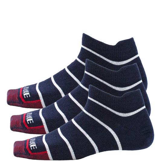 3 Pack Pinstripe No-Show Running Sock - Ultralight