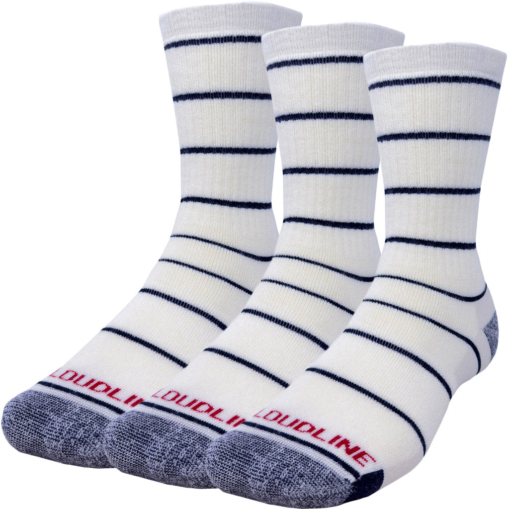 3 Pack Pinstripe Hiking Sock - Medium Cushion