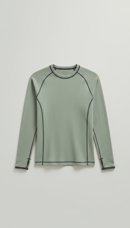 Merino Wool Thermal Base Layer Seamless Design