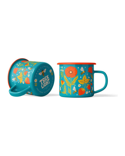 Garden Buzz Enamel Mug 16oz Trek Light