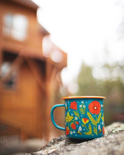 Garden Buzz Enamel Mug 16oz Trek Light