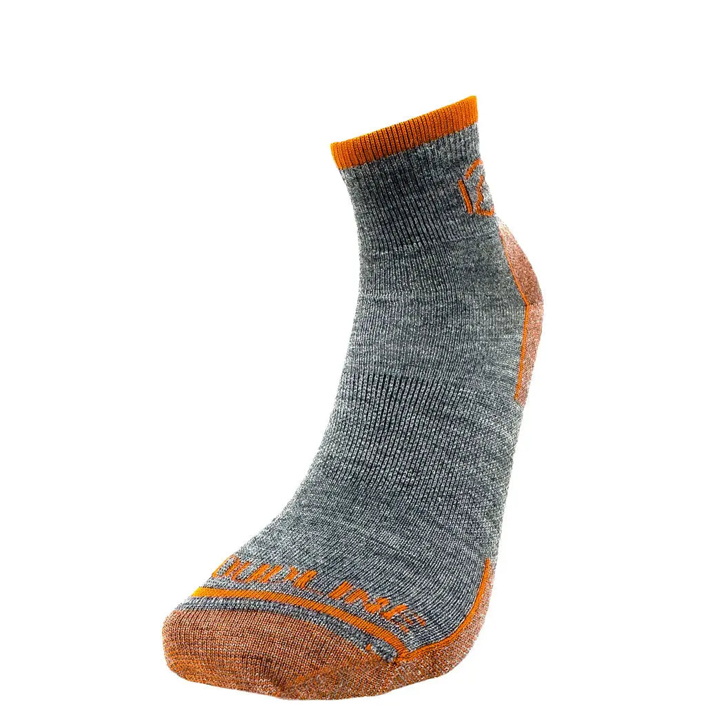Quarter Top Merino Wool Running & Hiking Sock - Ultralight - Autumn Orange