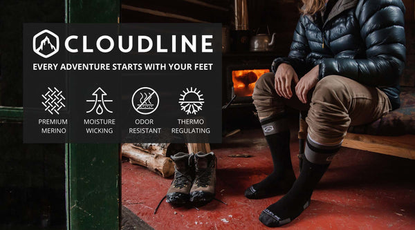 Merino Wool Ski & Snowboard Socks With Medium Cushion - Cloudline Apparel