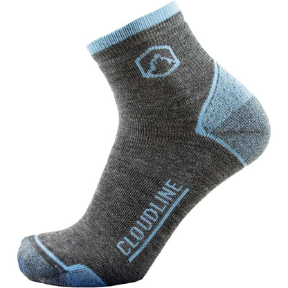 Cloudline 1/4 Top Running Sock - Light Cushion - Backcountry Blue