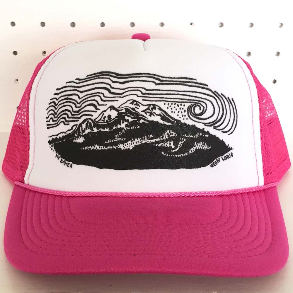 Mt Baker Trucker Hat - Pink