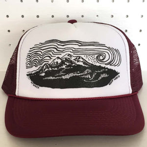 Mt Baker Trucker Hat - Maroon